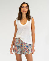 Palm Cove Tank Knit - White
