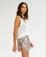 Palm Cove Tank Knit - White