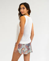 Palm Cove Tank Knit - White