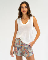 Palm Cove Tank Knit - White