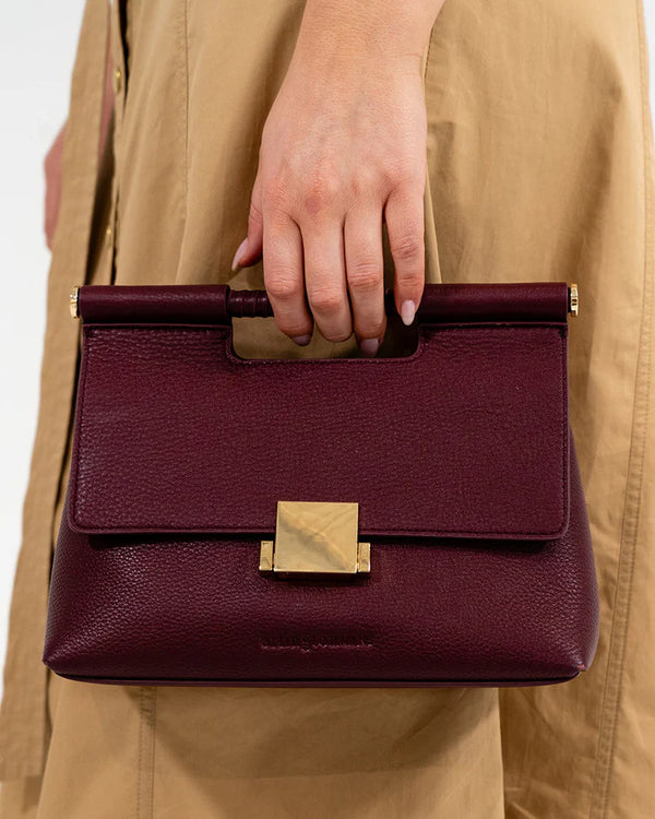 Payton Handbag - Burgundy Pebble