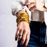 Buddhist Bracelet Twist - Light Gold