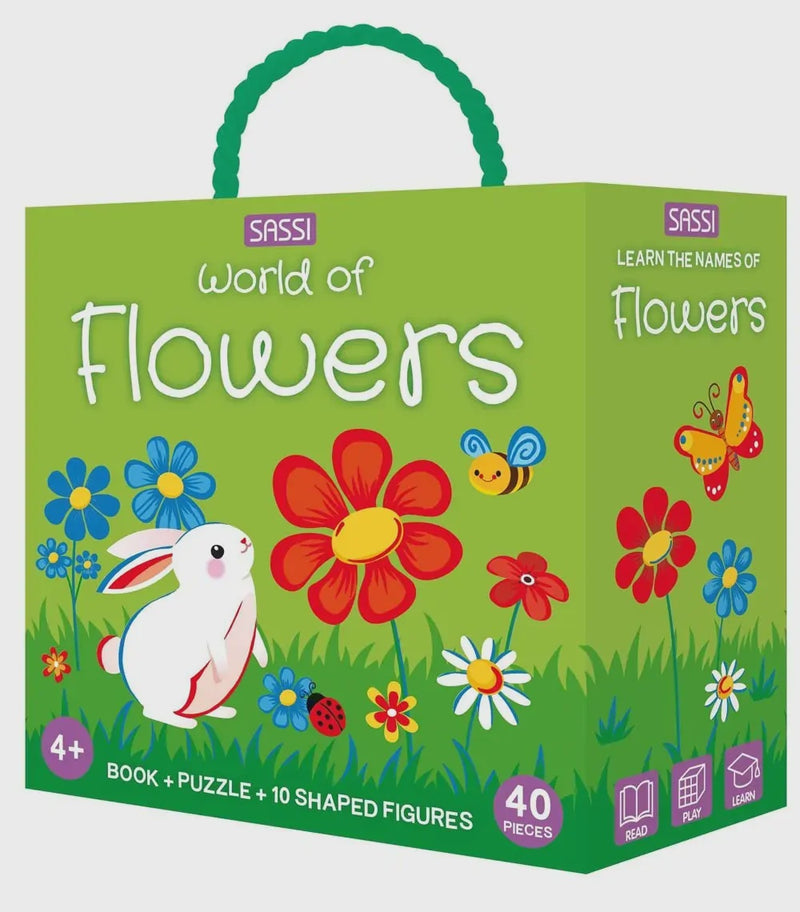 World of Flowers Puzzle & Book Set