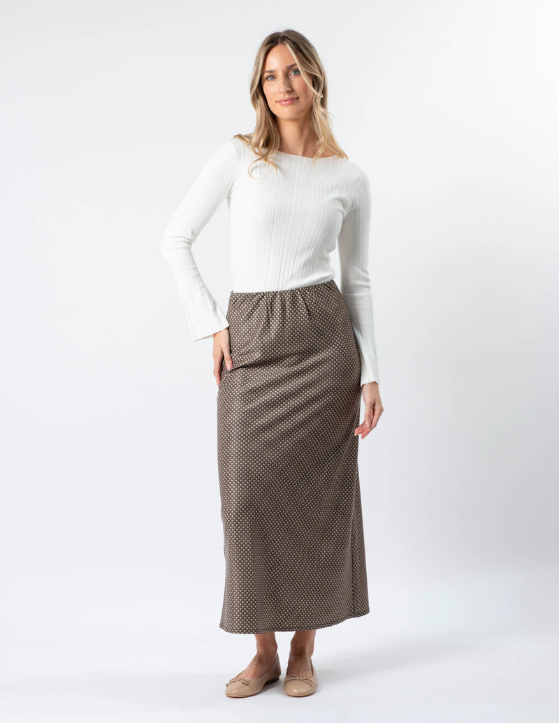 Susanna Skirt - Safari Houndstooth