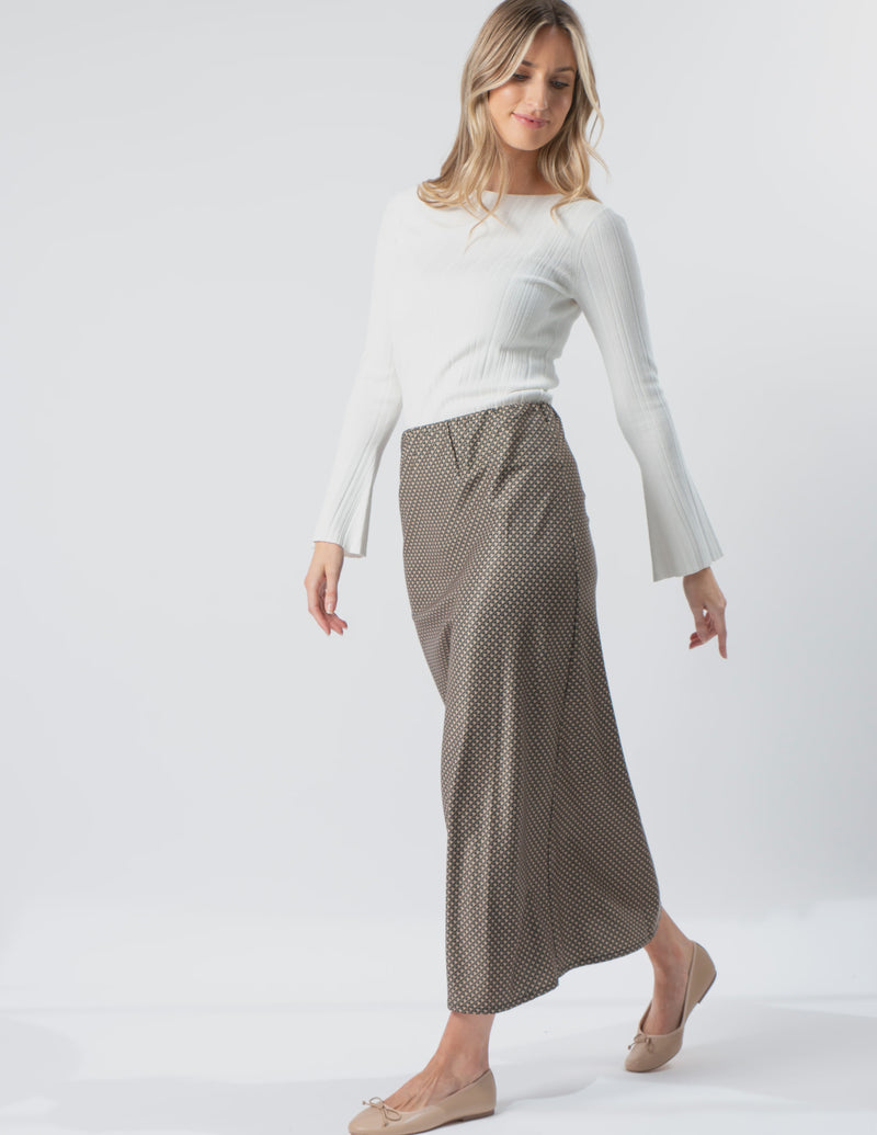 Susanna Skirt - Safari Houndstooth