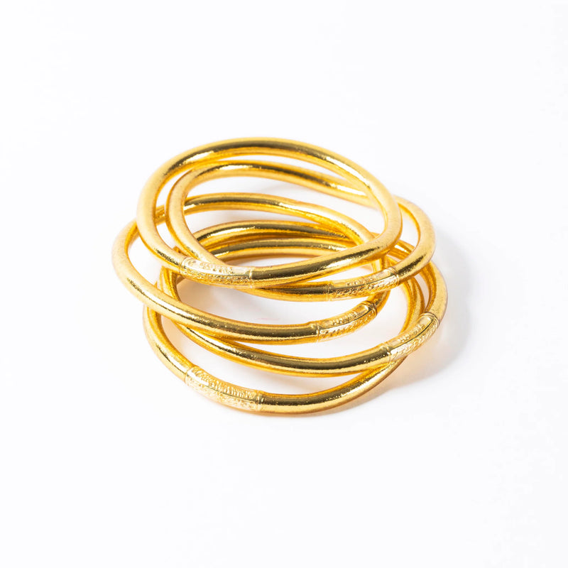 Buddhist Bracelet Thick - Light Gold