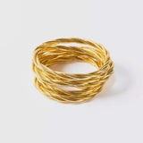 Buddhist Bracelet Twist - Light Gold