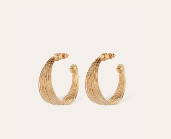 Arpa cabochons hoop earrings