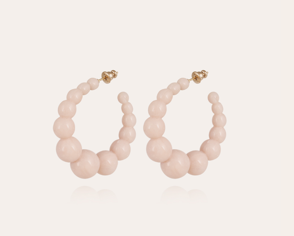 Andy hoop earrings - Light pink