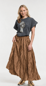 Crinkle Skirt - Caramel