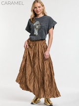 Crinkle Skirt - Caramel