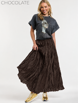 Crinkle Skirt - Choco