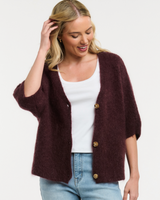 Kimono Cardi - Burgundy