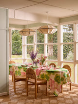 Geranium Multi Linen Tablecloth - Large 350x170cm