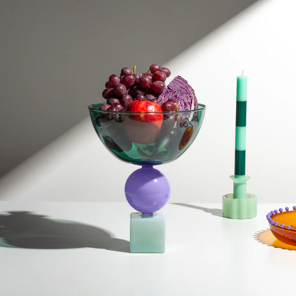 Geo Bowl - Teal + Lilac + Jade