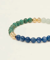 The Halcyon Bracelet with Aquamarine, Amazonite &Kyanite