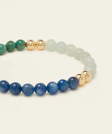 The Halcyon Bracelet with Aquamarine, Amazonite &Kyanite