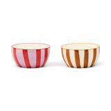 The Bella Set of 2 Dipping Bowls Lilac/Rust +  Ochre