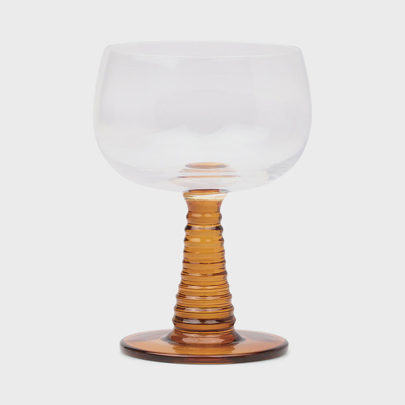 The Romy Set of 2 Wine Glasses – Amber