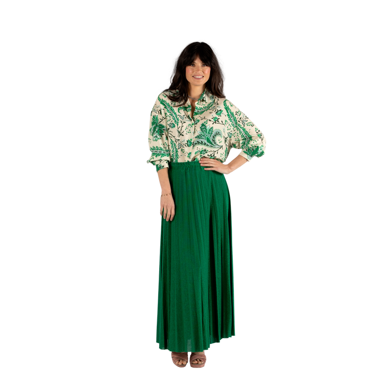 Lurex Skirt - Emerald