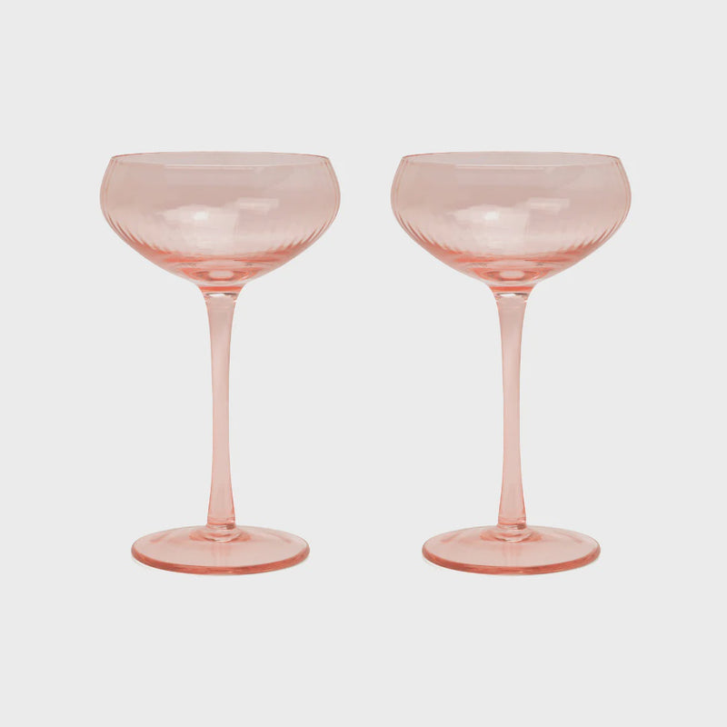 The Lou Coupe Glass - Set of 2 Blush