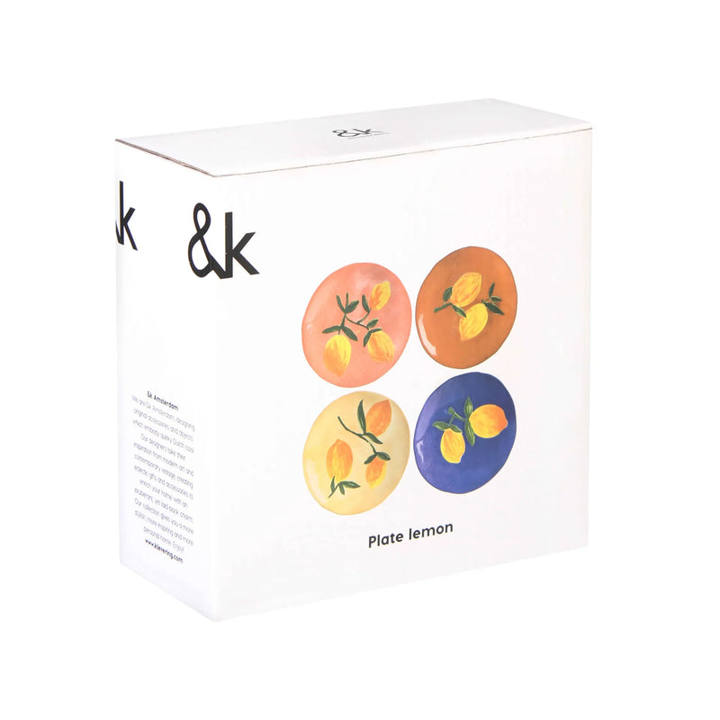KLEVERING-Plate lemon full colour set of 4