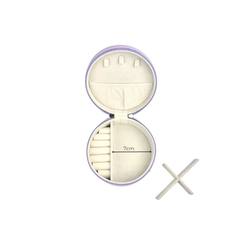 Round Jewellery Case - Violet