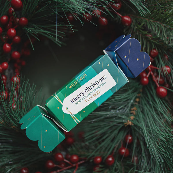 Merry Christmas Shower Steamer x Mini Lip Balm Bon Bon