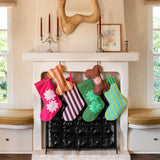 Stripe Pink Christmas Stocking