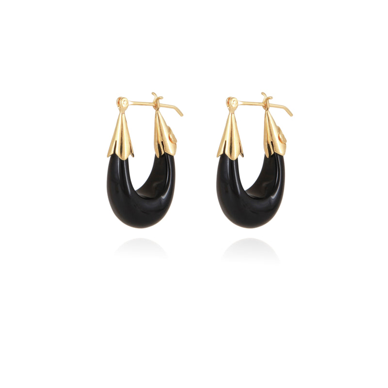 Ecume Earrings Acetate - Black