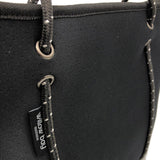 Boutique Neoprene Tote Bag With Zip - Black