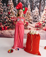 Red Boucle Santa Sack