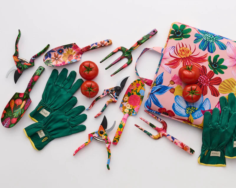 Wild Flowers In Bloom Garden Tools and Gloves Set