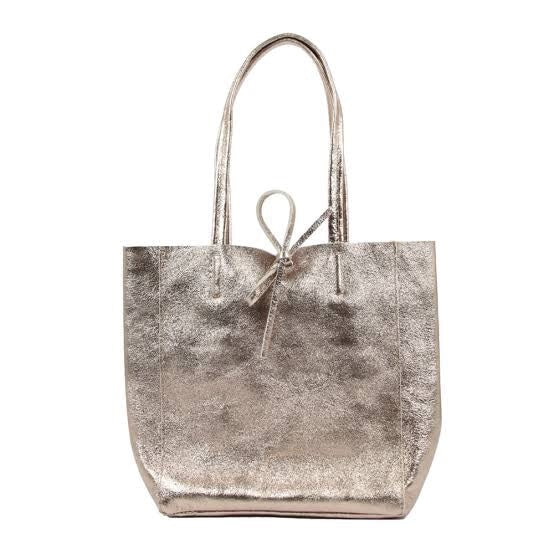 Medium Tote Metallic Champagne