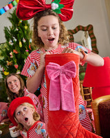 Christmas Bow Velvet Stocking