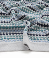 Confetti Stripe Baby Blanket - Blue