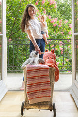 Confetti Stripe Baby Blanket - Pink