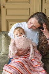 Confetti Stripe Baby Blanket - Pink