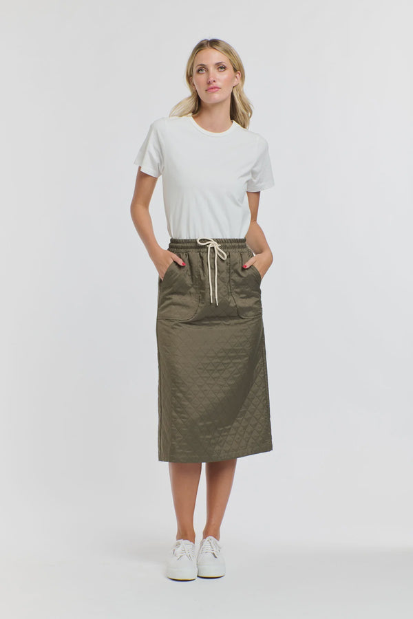 Quilted Skirt - Khaki