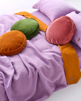 Peach Pie Velvet Pea Cushion