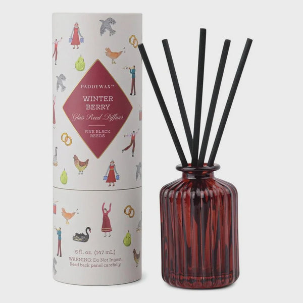 Holiday Ribbed Diffuser - Winter Berry