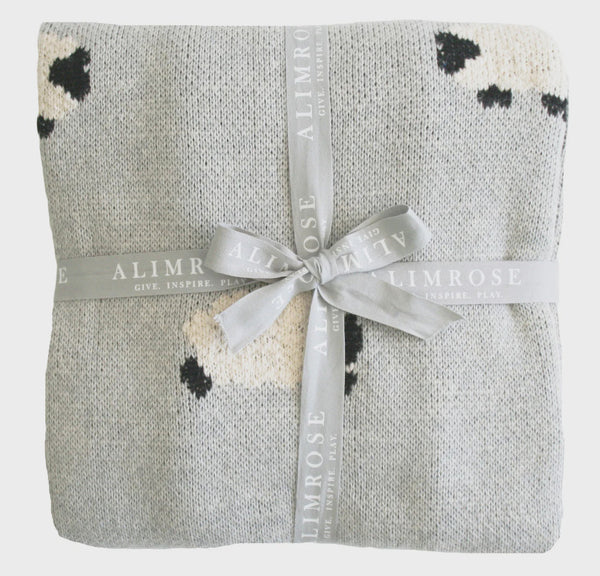 Baa Baa Baby Blanket Grey