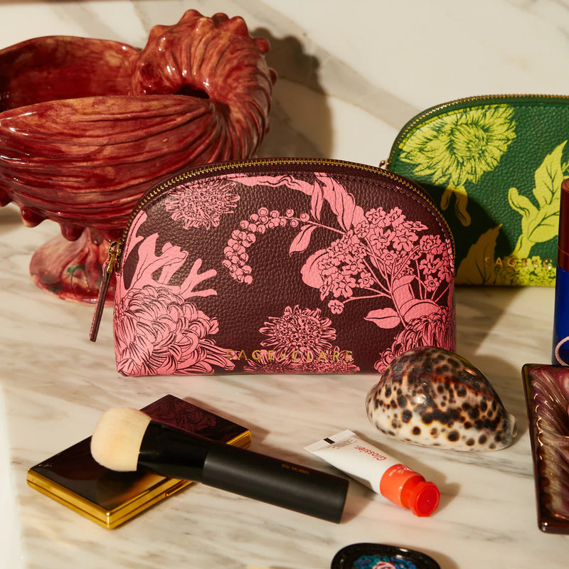 Delphine Cosmetic Pouch - Garnet