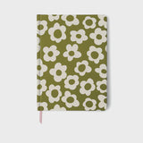 Jumbo Soft Touch Journal - Green Groovy Floral