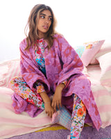 Peach Fleur Terry Bath Robe S/M