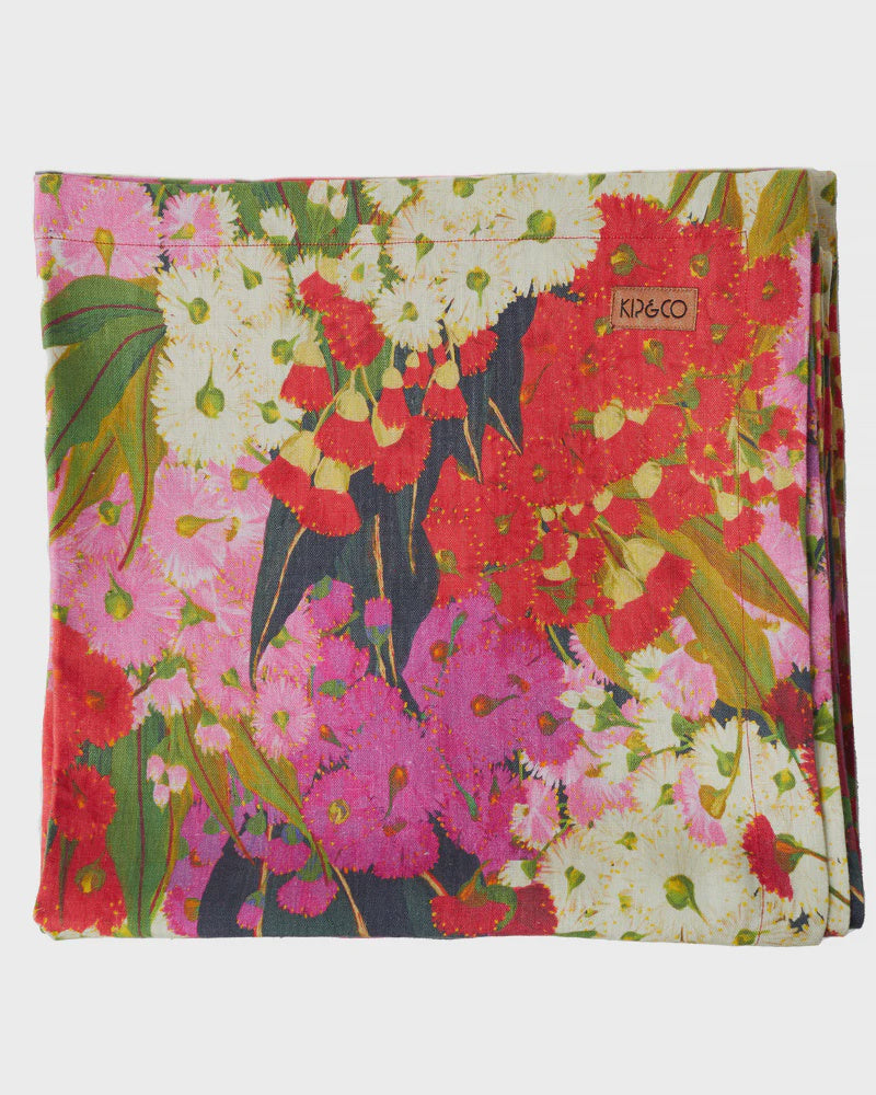 Bush Christmas Linen Tablecloth - 180 x 350 cm