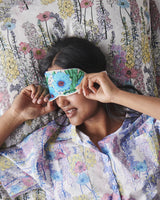 Tumbling Flowers Velvet Eye Mask