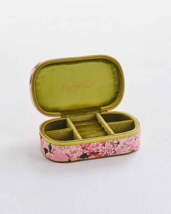 Rose Garden Travel Velvet Jewellery Box