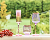 Lilac Colour Block Champagne Glass 2P Set