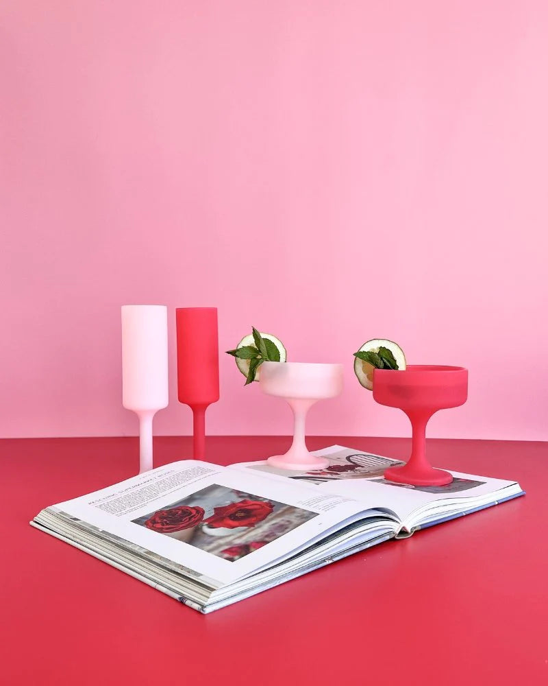 Cherry + Blush | Mecc| Silicone Unbreakable Cocktail Glasses